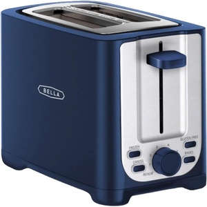 image:imagebella 2 Slice Toaster Extra Wide Slots amp Removable Crumb Tray BlackBlue