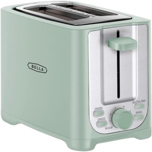 image:imagebella 2 Slice Toaster Extra Wide Slots amp Removable Crumb Tray BlackSage