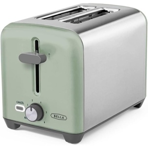 image:imagebella 2 Slice Toaster Wide Slots Stainless SteelBlackStainless Steel and Sage