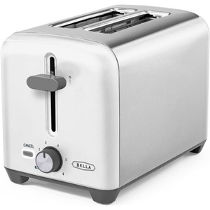 image:imagebella 2 Slice Toaster Wide Slots Stainless SteelBlackStainless Steel and White