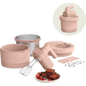 image:imagebella 35 Qt Hand amp Stand Mixer 2 in 1 Electric Mixer with Bowl OatmilkBlossom