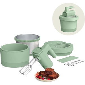 image:imagebella 35 Qt Hand amp Stand Mixer 2 in 1 Electric Mixer with Bowl OatmilkSeaglass