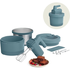 image:imagebella 35 Qt Hand amp Stand Mixer 2 in 1 Electric Mixer with Bowl OatmilkSurf