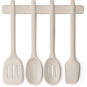 image:imagebella 5 Piece Tool Set with Magnetic Rack Nontoxic Foodgrade OatmilkOatmilk