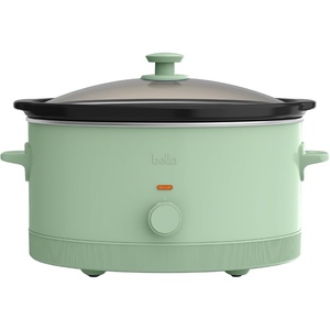 image:imagebella 6qt Manual NonToxic Slow Cooker with Cord Storage PlumSeaglass