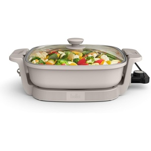 image:imagebella FitsAnywhere SAUTE Make amp Take Skillet NonToxic Ceramic OatmilkOatmilk