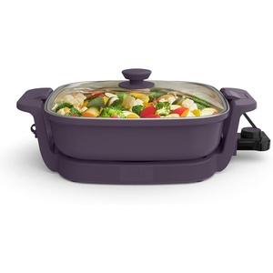 image:imagebella FitsAnywhere SAUTE Make amp Take Skillet NonToxic Ceramic OatmilkPlum