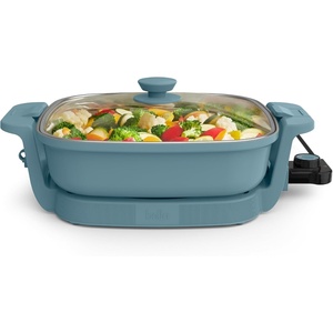 image:imagebella FitsAnywhere SAUTE Make amp Take Skillet NonToxic Ceramic OatmilkSurf