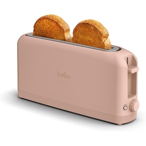 image:imagebella FitsAnywhere Slim Toaster 4 Slice Extra Long amp Wide Slot OatmilkBlossom