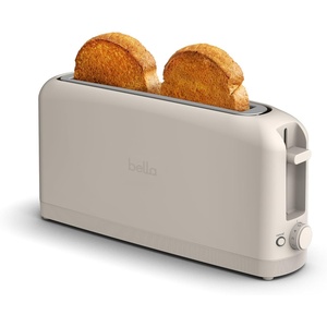 image:imagebella FitsAnywhere Slim Toaster 4 Slice Extra Long amp Wide Slot OatmilkOatmilk