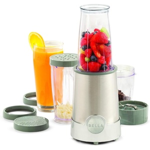 image:imagebella Rocket Blender 6Piece Set with Stacking Cups PlumStainless Steel