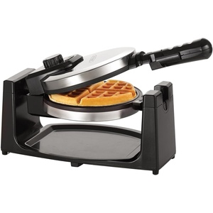 image:imagebella Rotating Belgian Waffle Maker with Nonstick Plates Stainless SteelPolished Stainless Steel