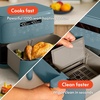 image:imagebella 4 Qt TriZone Air Fryer EverGood Ceramic Nonstick Coating Dual Basket Design w Removable Divider Digital Touchscreen Control w 6 Preset Cooking Options 1200 Watt 3lb Capacity SurfSurf