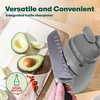 image:imagebella Electric Can Opener and Knife Sharpener Multifunctional Bottle Opener with Removable Cutting Lever and Cord Storage Stainless Steel Blade GrayGray