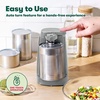 image:imagebella Electric Can Opener and Knife Sharpener Multifunctional Bottle Opener with Removable Cutting Lever and Cord Storage Stainless Steel Blade GrayGray