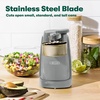 image:imagebella Electric Can Opener and Knife Sharpener Multifunctional Bottle Opener with Removable Cutting Lever and Cord Storage Stainless Steel Blade GrayGray