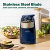 image:imagebella Electric Can Opener and Knife Sharpener Multifunctional Bottle Opener with Removable Cutting Lever and Cord Storage Stainless Steel Blade GrayNavy