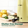 image:imagebella Electric Can Opener and Knife Sharpener Multifunctional Bottle Opener with Removable Cutting Lever and Cord Storage Stainless Steel Blade GrayYellow