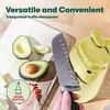 image:imagebella Electric Can Opener and Knife Sharpener Multifunctional Bottle Opener with Removable Cutting Lever and Cord Storage Stainless Steel Blade GrayYellow