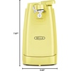 image:imagebella Electric Can Opener and Knife Sharpener Multifunctional Bottle Opener with Removable Cutting Lever and Cord Storage Stainless Steel Blade GrayYellow