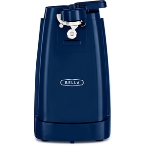 image:imagebella Electric Can Opener and Knife Sharpener Multifunctional Bottle Opener with Removable Cutting Lever and Cord Storage Stainless Steel Blade GrayNavy