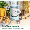 image:imageBELLA Dual Brew Single Serve Coffee Maker Brews both Kcup and Ground Coffee Large 14oz Capacity Easy One Touch Auto Shutoff RedAqua
