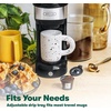 image:imageBELLA Dual Brew Single Serve Coffee Maker Brews both Kcup and Ground Coffee Large 14oz Capacity Easy One Touch Auto Shutoff RedBlack