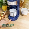 image:imageBELLA Dual Brew Single Serve Coffee Maker Brews both Kcup and Ground Coffee Large 14oz Capacity Easy One Touch Auto Shutoff RedBlue