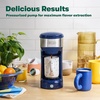 image:imageBELLA Dual Brew Single Serve Coffee Maker Brews both Kcup and Ground Coffee Large 14oz Capacity Easy One Touch Auto Shutoff RedBlue