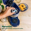 image:imageBELLA Dual Brew Single Serve Coffee Maker Brews both Kcup and Ground Coffee Large 14oz Capacity Easy One Touch Auto Shutoff RedBlue