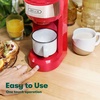 image:imageBELLA Dual Brew Single Serve Coffee Maker Brews both Kcup and Ground Coffee Large 14oz Capacity Easy One Touch Auto Shutoff RedRed