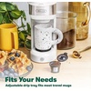 image:imageBELLA Dual Brew Single Serve Coffee Maker Brews both Kcup and Ground Coffee Large 14oz Capacity Easy One Touch Auto Shutoff RedWhite